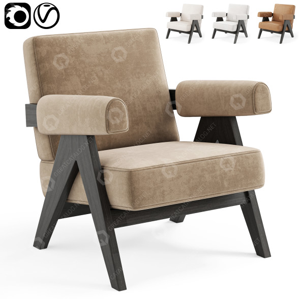 Крісло Cassina Capitol 3D модель