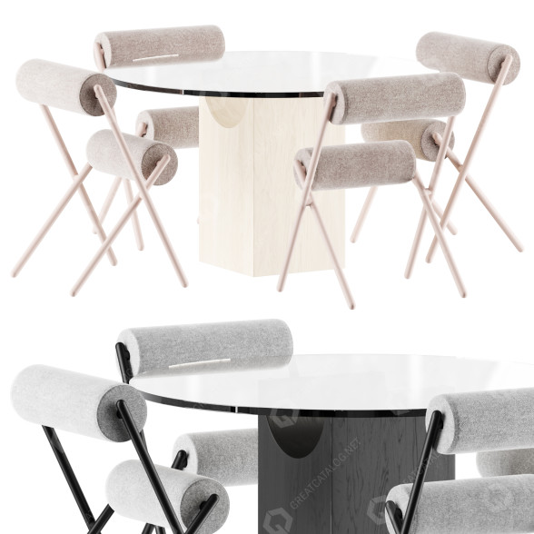 Mesa y sillas Sancal Vestige and Roll Modelo 3D