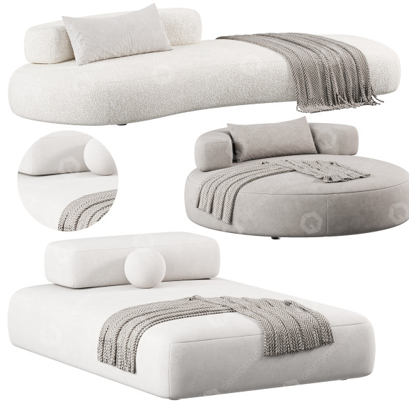Sofy i kanapy Living Divani Bubble Rock Set model 3D