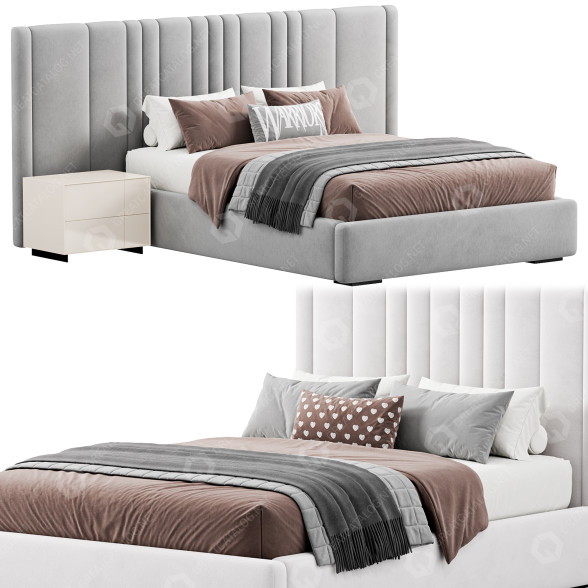 Beds and Bedside Tables Paloma 3D model