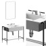 Bathroom Bond Metal Four Leg Single Washstand - andreyhrymaliuk