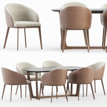 Tisch und Stühle  Dining Set 07 3D-Modell