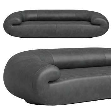 Sofa  Fold Black Lathe Model 3D