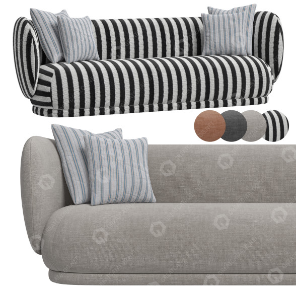 Диван ferm LIVING Rico 4 3D модель
