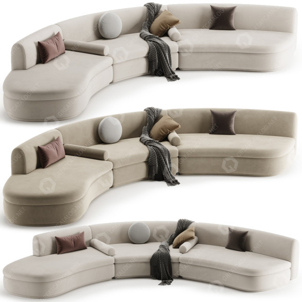 Sofa Baxter Piaf 3D model