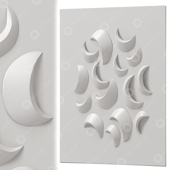 Decoración de pared Moons by Zai Divecha Modelo 3D