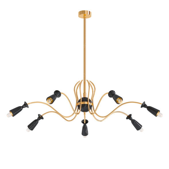 Chandelier 1stDibs Sinusoidal in Brass 3D model