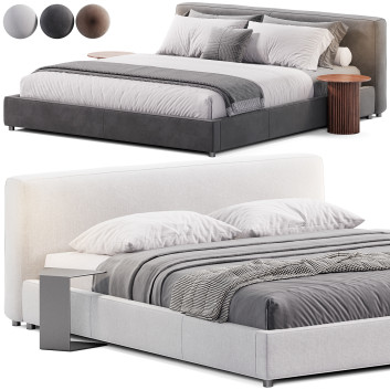 Bed and Bedside Tables  Elm & Iron Brody King 3D model