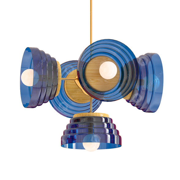 Lámpara de araña Brass Hardware Modelo 3D