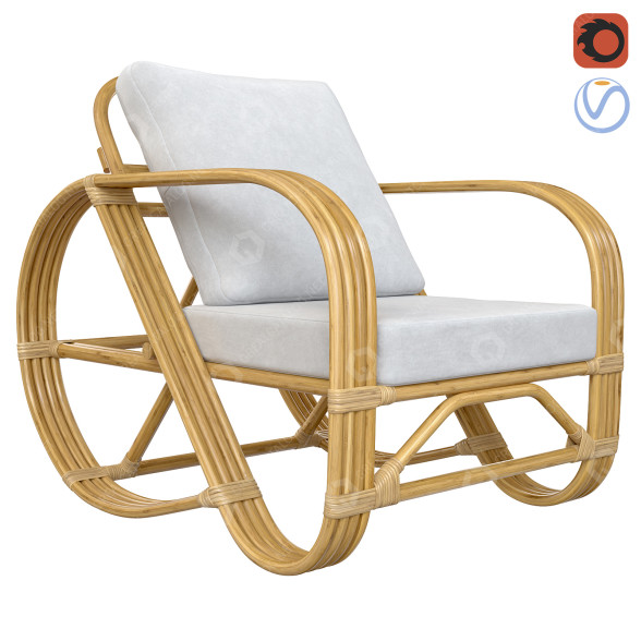Кресло Handmade Curved Bamboo 3D модель