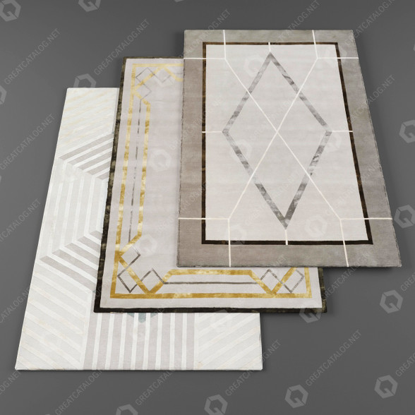 Tapis Geometric modèle 3D