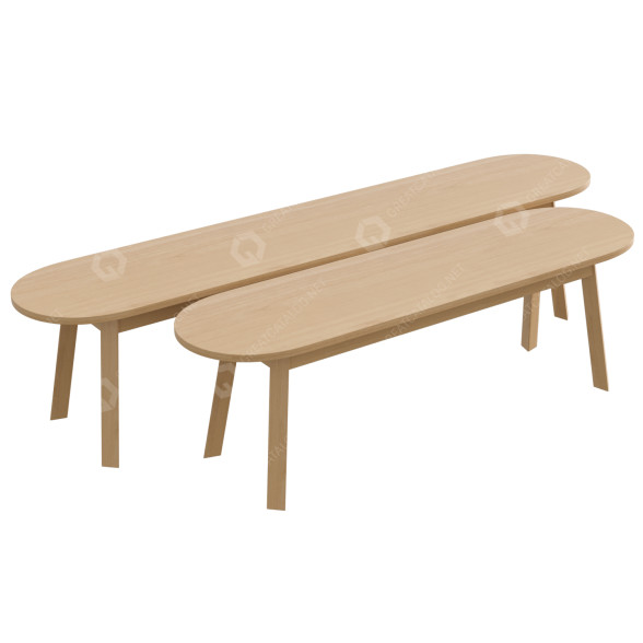 Ławki Hay Triangle Leg model 3D