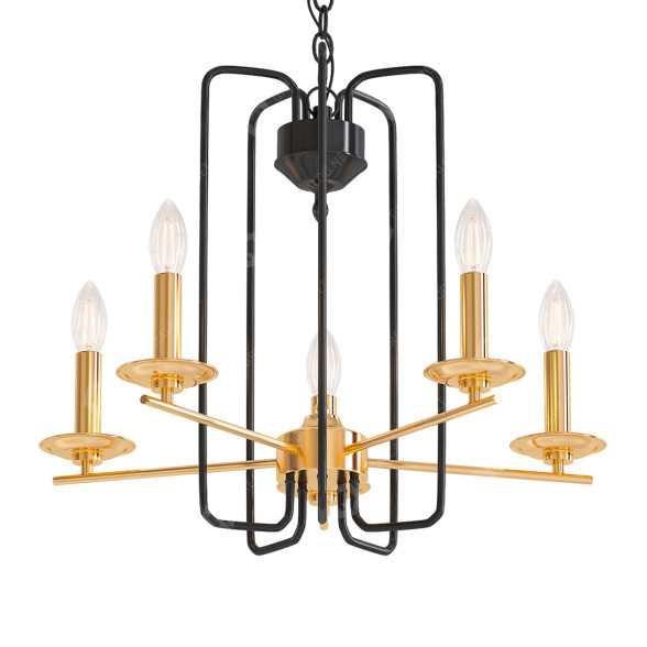 Chandelier 0190CL 5BK by Palma 3D model