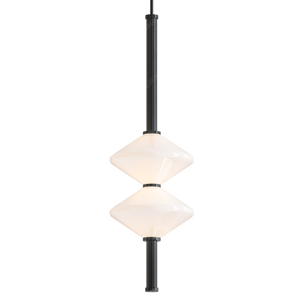 Lampe suspendue Ridgely Studio Works Gem 2 LED Vertical Mini modèle 3D