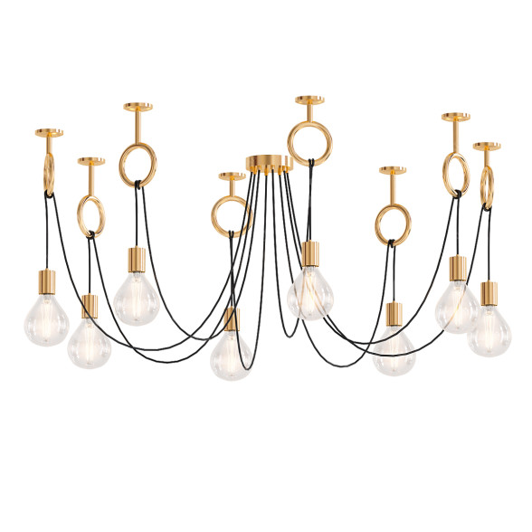 Chandelier Belecome American Countryside Industrial 3D model