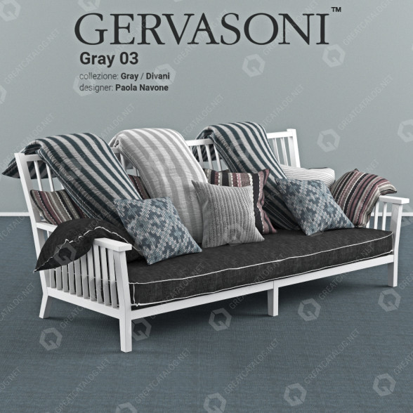 Sofa Gervasoni Gray 03 model 3D