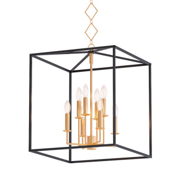 Люстра Lamps Plus Richie Aged Brass and Textured Black 8