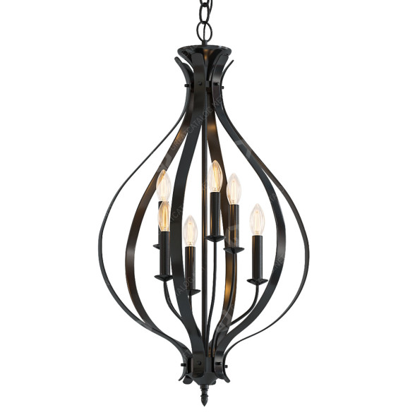 Chandelier Levesque 6 Light Candle 3D model