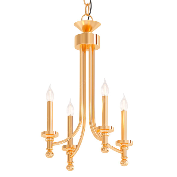 Люстра Rossington Aged Brass by Quorum 3D модель