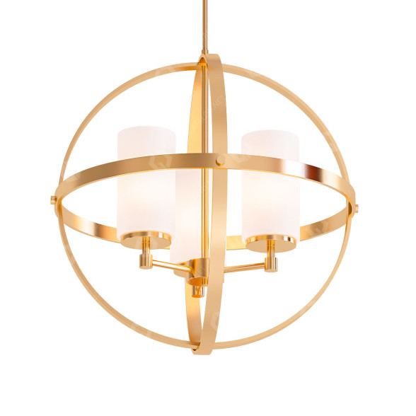 Chandelier Generation Lighting Alturas 3-Light Satin Brass 3D model
