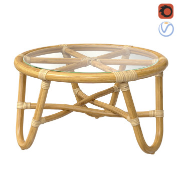 Журнальный столик  Round Rattan 3D модель