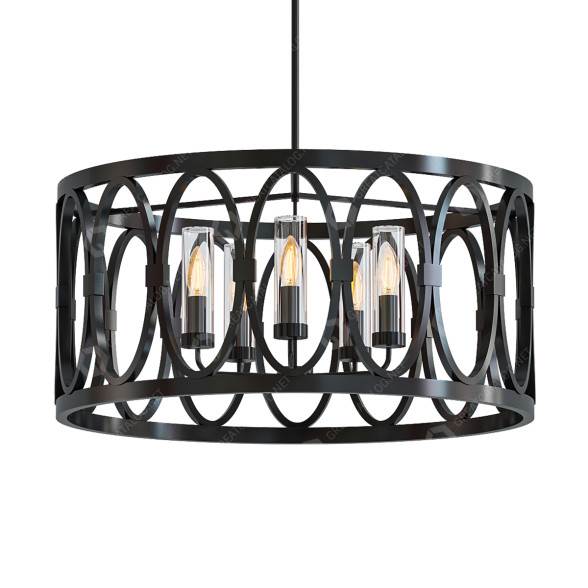 Люстра Visual Comfort & Co Patrice 5 Dark Weathered Zinc 3D модель
