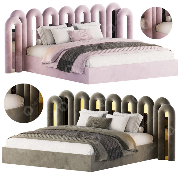 Кровать 1stDibs Contemporary Upholstered 3D модель