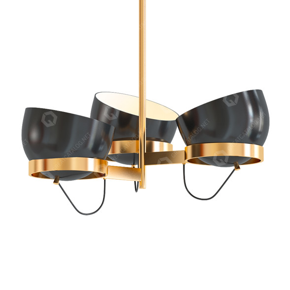 Kronleuchter Visual Comfort & Co Lightwell Medium Triple 3D-Modell