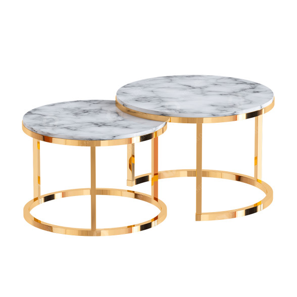 Журнальные столики Marble Top Nest 3D модель