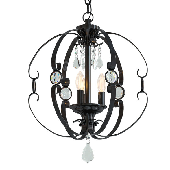 Chandelier Golden Lighting Ella 3D model