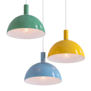 Warmly Modern Nordic Round Lampshade Hanging Light 3D модель