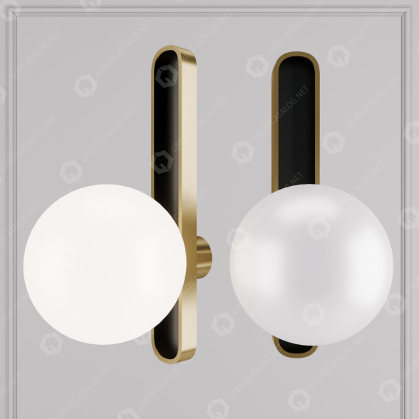 Lampa ścienna Dixon model 3D