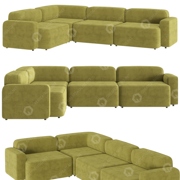 Диван Normann Copenhagen Rope 3 Seater 3D модель