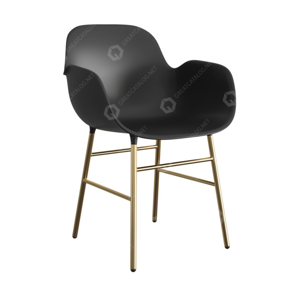Барний стілець Normann Copenhagen Form Steel 3D модель
