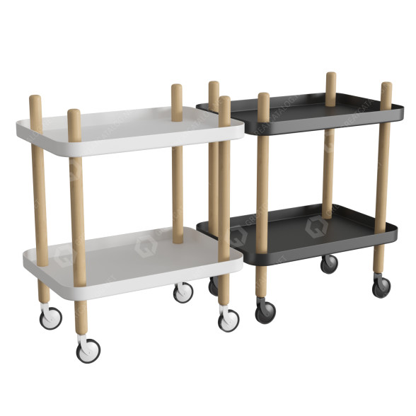 Carrito para alimentos Normann Copenhagen Block Modelo 3D