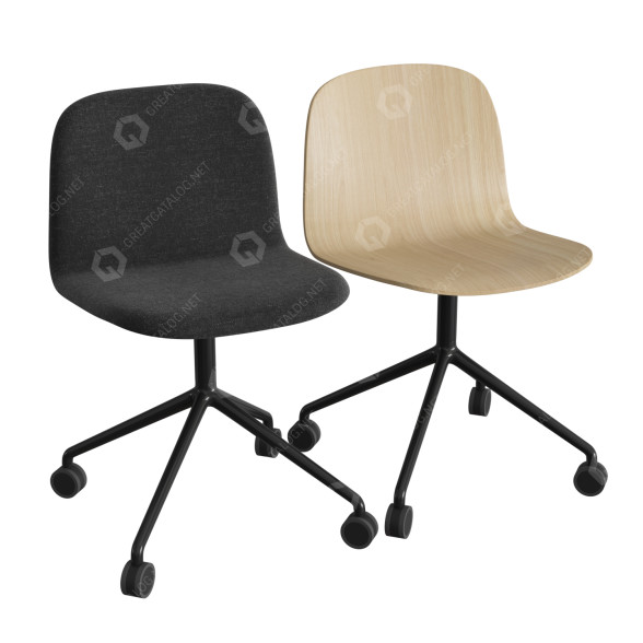 Стілець Muuto Visu Wide Swivel W Castors 3D модель