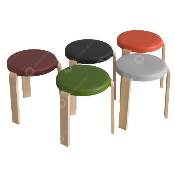 Stołek Normann Copenhagen Tape model 3D