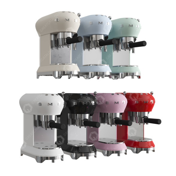 Кофемашина Smeg ECF01CREU 3D модель