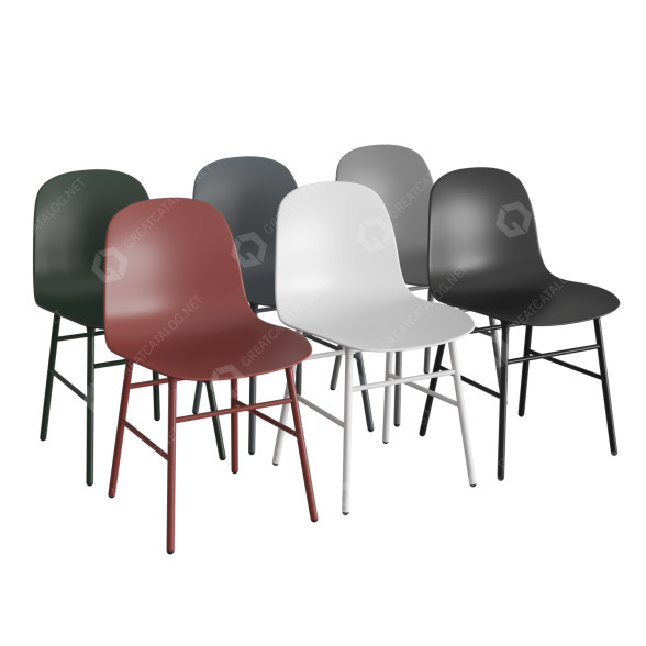 Стілець Normann Copenhagen Form Steel 3D модель