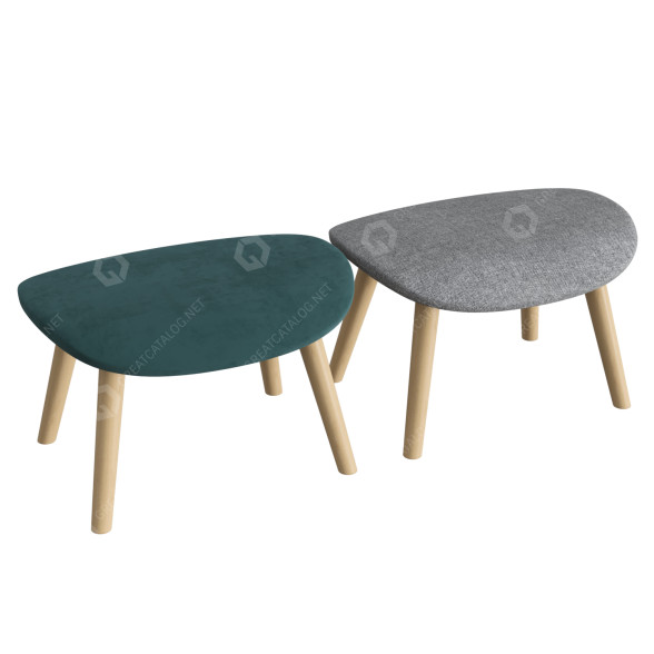 Footstool Normann Copenhagen Hyg Wood 3D model