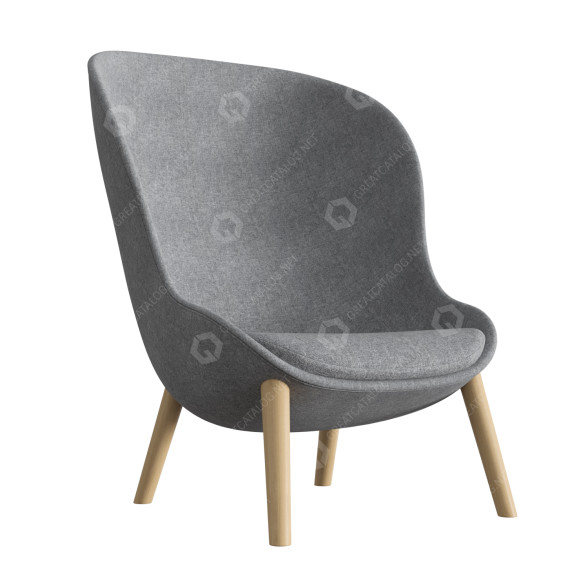 Крісло Normann Copenhagen Hyg High Oak 3D модель