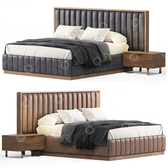 Bed and Bedside Tables Berke Mobilya Boxwood 3D model