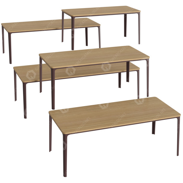 Столи Vitra Plate Dining 3D модель