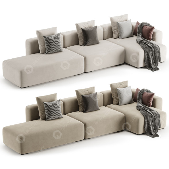 Canapé Hay Mags Soft modèle 3D