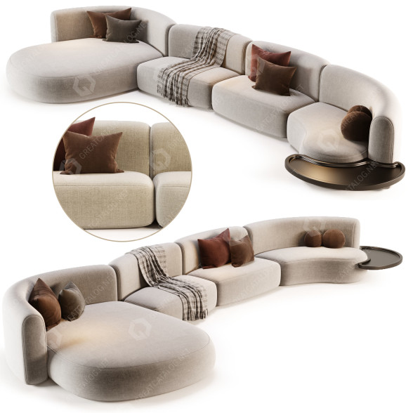 Sofa Delcourt Collection Oze model 3D