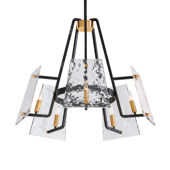 Chandelier Tioga by Quorum 3D model