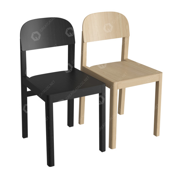 Стілець Muuto Workshop 3D модель