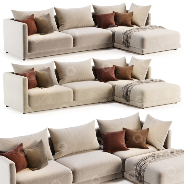 Canapé West Elm Melbourne modèle 3D
