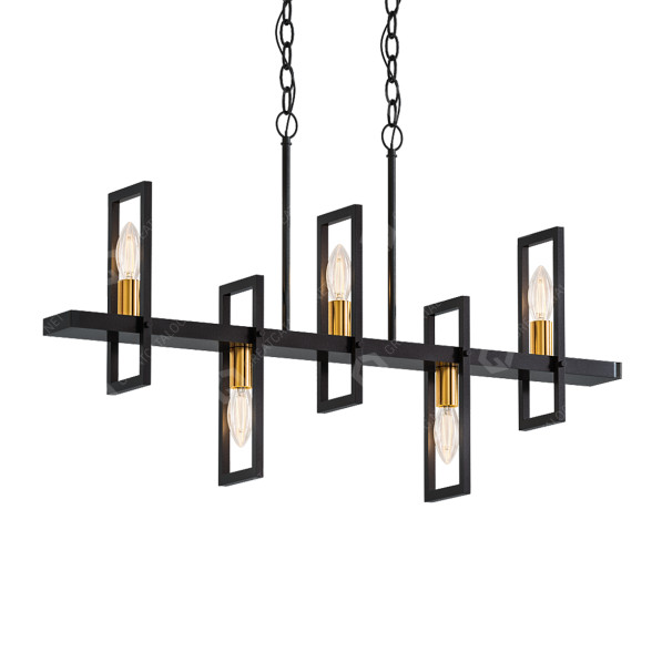 Lámpara colgante Dasiyah 5 - Light Black Kitchen Island by Gracie Oaks Modelo 3D