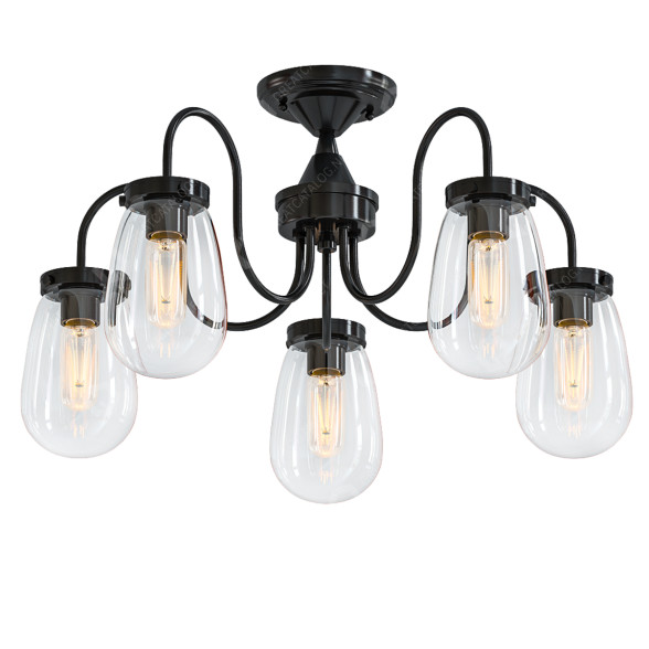 Люстра Globe 5 Semi Flush 3D модель